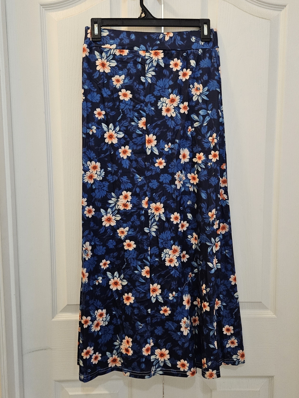 Navy Floral Midi Skirt - Lightweight Summer Skirt Size Small NIP - Picture 8 of 10